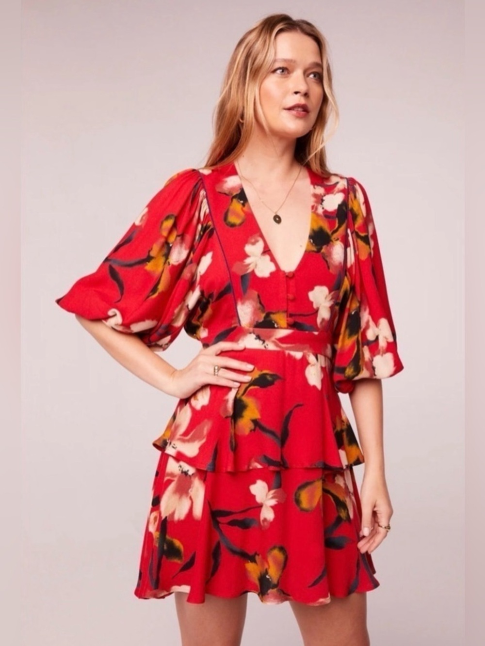 NEW Band of the Free Floral Red Dress - Country, Bohemian, Chic - Size M